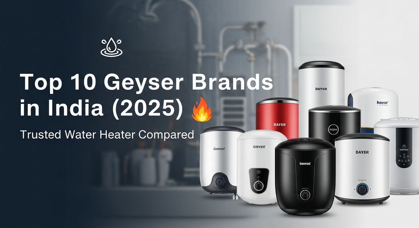 Top 10 Geyser Brands in India (2025): Trusted Water Heater Brands Compared