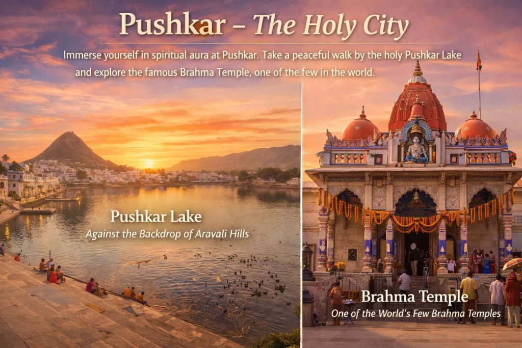 . Jodhpur – The Blue City
Explore the vibrant streets of Jodhpur, adorned with blue-hued houses. Visit the majestic Mehrangarh Fort early in the day, and get lost in the narrow lanes of the bustling Sardar Market.